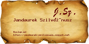 Jandaurek Szilvánusz névjegykártya
